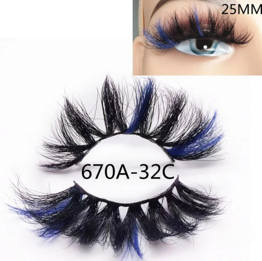 25mm Colored Mink Lashes - J.Minks Cosmetics