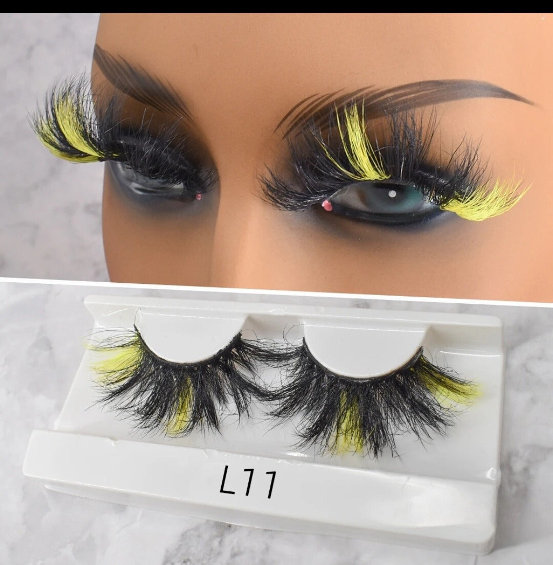 25mm Colored Mink Lashes - J.Minks Cosmetics