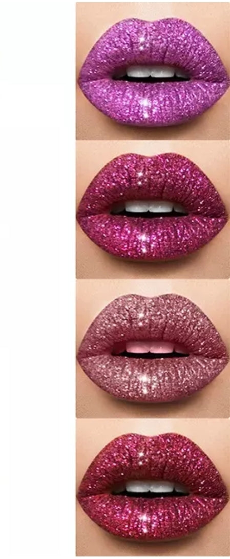 Kehuo 10 Color Womens Glitter Flip Lipstick Flip Pull Matte Pearl Lip Gloss  6ml, Glitter Lip Kit 